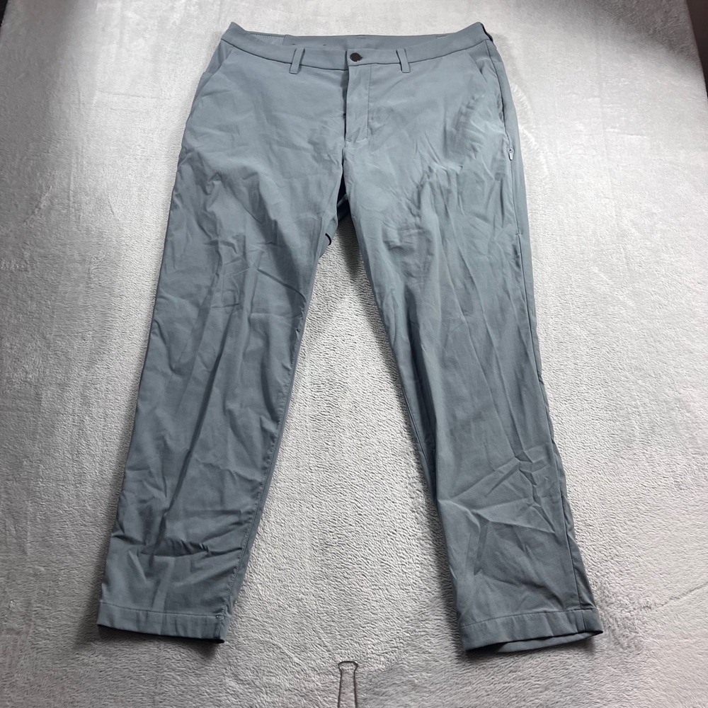 Lululemon Commission Slim Fit Pants Mens 36 Gray Blue LM5AWWS